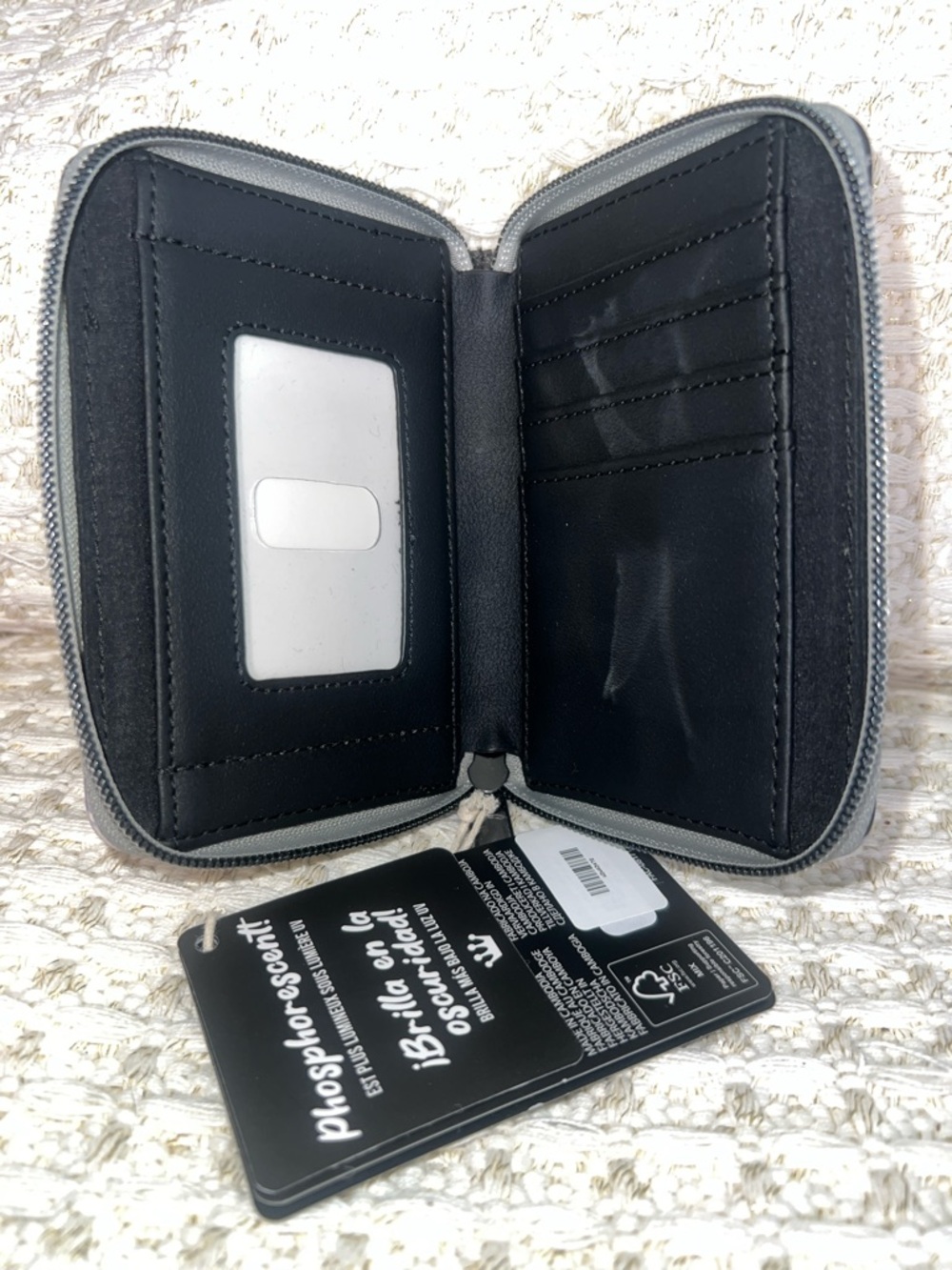 NWT Loungefly The Nightmare Before Christmas Jack RIP Glow Mini Zipper Wallet - Picture 8 of 8